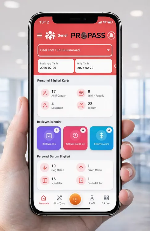 PROPASS MOBİL UYGULAMA RAPOR SEÇENEKLERİ